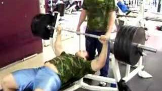 405 Bench Raw for 7 Reps No Spot [upl. by Enimzaj]