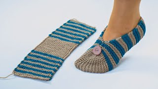 How to knit very easy slippers [upl. by Derfla]