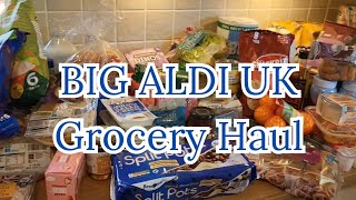 BIG ALDI GROCERY HAUL ● ENGLISH FAMILY OF 5 ● OVER £100 ● Vlogtober 🎃 [upl. by Nica]