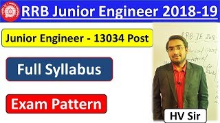 RRB Junior Engineer 201819 Exam Pattern amp Full Syllabus  SpeedUp Education [upl. by Rad]