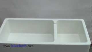 Double Bowl Fireclay Kitchen Sink AB4019 by Alfi Brand For Sale At Bluebathcom [upl. by Lymn864]