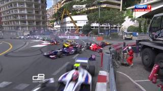 GP2 start crash Monaco 2013 [upl. by Mohn]