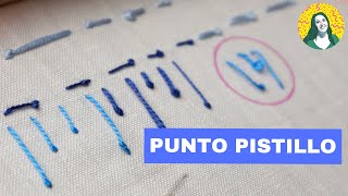 Punto Pistillo  tutorial ricamo a mano  punti da ricamo [upl. by Anaiek]