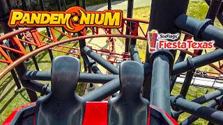 2020 Pandemonium Roller Coaster On Ride HD POV Six Flags Fiesta Texas [upl. by Avad97]