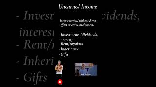 Earned Income Vs Unearned Income income accountingterms shorts [upl. by Ahsenat244]