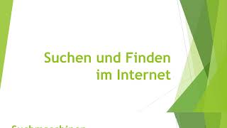 Digitale Grundlagen Suchen und Finden im Internet einfach und kurz erklärt [upl. by Lucy118]