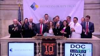 Physicians Realty Trust Rings NYSE Closing Bell® [upl. by Oicram98]