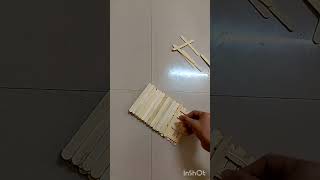 DIY beautiful wall shelf ice cream stick craft shortfeed youtubeshorts subscribe shorts [upl. by Yrol]