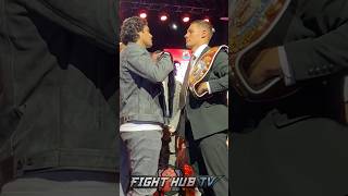 Zurdo Ramirez STEPS to Chris BillamSmith in press conference [upl. by Ailima]