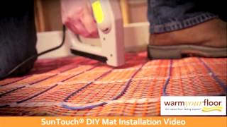 SunTouch 30quot DIY Floor Heating Mat Install [upl. by Enyamart]