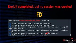 Solve Exploit completed but no session was created  Metasploit Framework Error Fix in Hindi [upl. by Scribner]