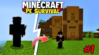 A New Journey begins Minecraft PE Survival Series 1 [upl. by Aicilehp728]