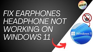 Fix Earphones Headphone Not Working On Windows 11 [upl. by Idnem712]