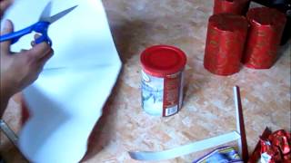 How to gift wrap round cans and cylinders  coffee cans etc my style [upl. by Aronael734]