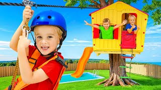 Chris and Michael build a Tree House with zipline [upl. by Alletsyrc742]