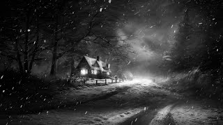 Snowy Night in the Woods  Cozy Cabin Ambience for Relaxation amp Sleep [upl. by Gilligan779]