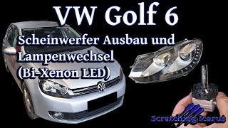 VW Golf 6 Bi Xenon LED Scheinwerfertausch und Lampenwechsel  Tutorial [upl. by Canica858]