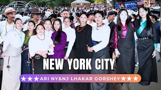 NYampNJ Mimang Lhakar Gorshey 112024  ལྷག་དཀར་སྒོར་གཞས།  Tibetan Circle Dance NYTibetanGorshey [upl. by Pacificas]