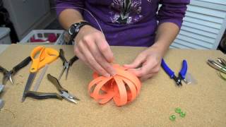 Bowdabra Craft Tutorial Make a Paper Pumpkin for Your Thanksgiving Dinner Table [upl. by Htebazile]