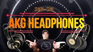 AKG K240 AND THE K92 STUDIO HEADPHONES [upl. by Golub]