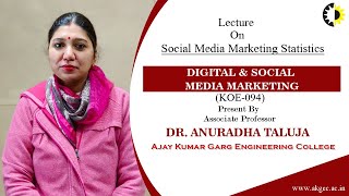 SOCIAL MEDIA MARKETING STATISTICS  DIGITAL amp SOCIAL MEDIA MARKETING  LECTURE 02 BY DR ANURADHA [upl. by Haet]