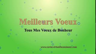 MEILLEURS VOEUX 2023 BULLES BLEUES et Fond Vert [upl. by Millie299]