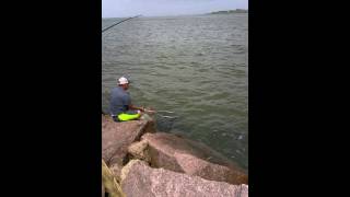 Fishing at seawolf park galveston [upl. by Ekaterina]