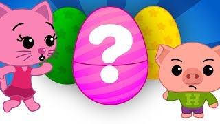 Colorful Surprise Eggs ♫ Playful Learning ♫ Plim Plim  The Kindness Hero [upl. by Caylor]