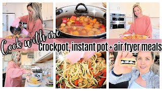 NEW EASY SUMMER CROCKPOT AIR FRYER  INSTANT POT MEALS TIFFANI BEASTON HOMEMAKING SAHM COOK W ME [upl. by Nibur]