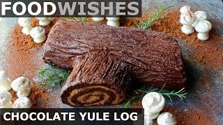 Chocolate Yule Log Buche de Noel  Food Wishes [upl. by Naol726]