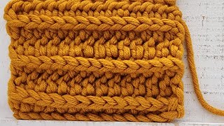 How to Crochet the Royal Ridge Stitch  One Row Repeat  Crochet Tutorial [upl. by Ovid]