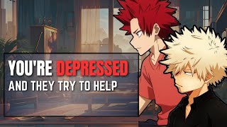 Youre depressed and they try to help  Kiribaku x listener [upl. by Ojillib]