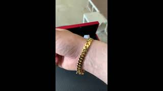 14k Yellow Gold Rolex Link Mens Bracelet 85quot [upl. by Dragoon]