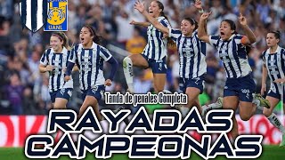 Rayadas vs Tigres Femenil final dé vuelta Estadio BBVA tanda de penales completa [upl. by Notlaw170]