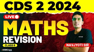 CDS 2 2024 Exam Maths Live  Revision  Class 6 [upl. by Apostles]