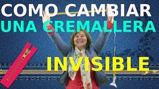 Cambiar cremallera invisible o cierre invisible [upl. by Sibyl215]