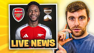 Arsenals AGREEMENT TO SIGN Raheem Sterling  Transfer Deadline Day Live [upl. by Kiyoshi564]