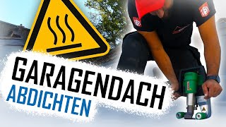 Dachdecker  Garagendach abdichten  Foliendach mit Gefälledämmung [upl. by Rolyks]