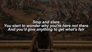 stop and stare  onerepublic lyrics [upl. by Dumm626]