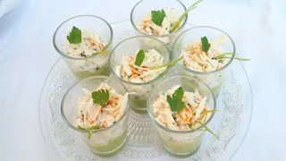 Apéro dinatoire verrine à lavocat au surimi  Apéritif Noël [upl. by Vasiliki682]