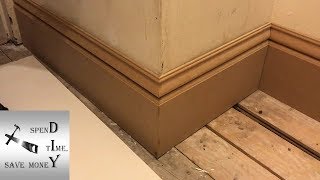 How to cut an external mitre  outside corner on skirting boards  baseboards [upl. by Elliven]