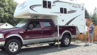 How to load a truck camper onto a pickup truck [upl. by Annekim]