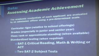 Tufts University presents How to think like an admissions officer  Part 1 [upl. by Santa]