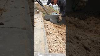 Sloping KERB 📐 pavement construction pavers builder pavercontractor diy paverblocks garden [upl. by Anonyw]