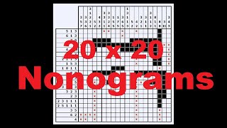 Solving 20x20 Nonograms [upl. by Kenneth390]