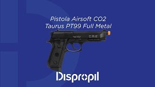 Review Pistola Airsoft CO2 Taurus PT99 Full Metal [upl. by Noyk]