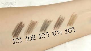 Eyebrow Swatch Golden Rose Cosmetics Precision Brow Liner Longstay Browliner Browstyling Gel [upl. by Easlehc]