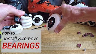 Inline skates  how to install and remove wheel bearings easily  tutorial [upl. by Balfour48]