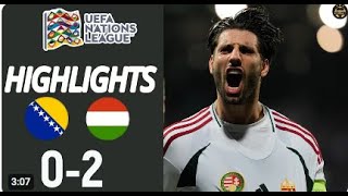 Bosnia Herzegovina vs Hungary 02 Highlights  UEFA Nations League 2024 [upl. by Ayikat]