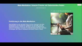 MalaMeditation Inneren Frieden mit Gebetsketten finden [upl. by Rosanne440]